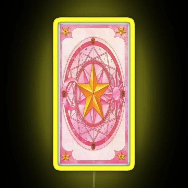 Sakura Card Design Cardcaptor Sakura Greeting Card RGB Neon Sign