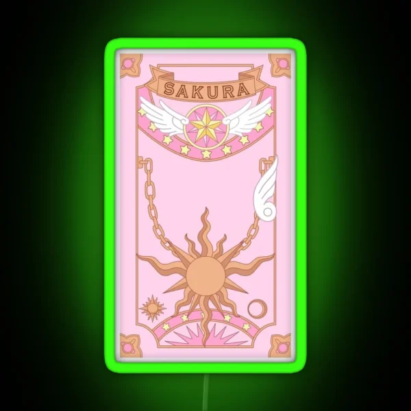 Sakura Cardcaptor Clow Card Tarot RGB Neon Sign