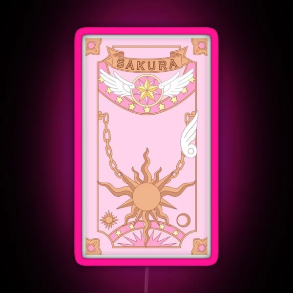 Sakura Cardcaptor Clow Card Tarot RGB Neon Sign
