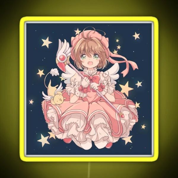 Sakura Kinomoto And Kero RGB Neon Sign