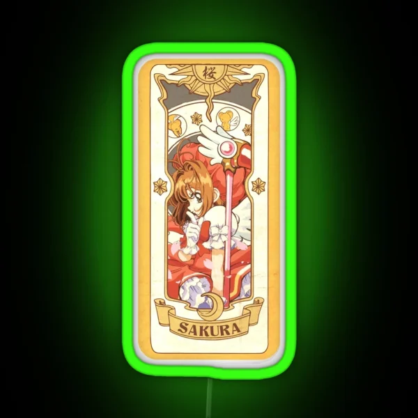 Sakura Kinomoto Card Cardcaptor Sakura RGB Neon Sign