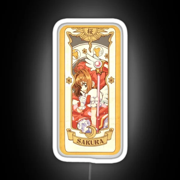 Sakura Kinomoto Card Cardcaptor Sakura RGB Neon Sign