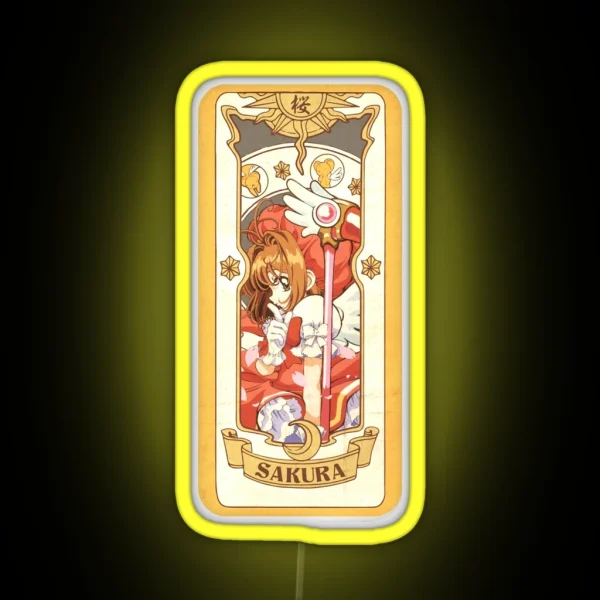 Sakura Kinomoto Card Cardcaptor Sakura RGB Neon Sign