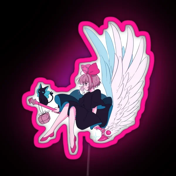 Sakura Kinomoto S Magical Delivery Servce RGB Neon Sign