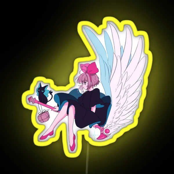 Sakura Kinomoto S Magical Delivery Servce RGB Neon Sign