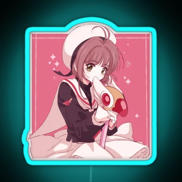 Sakura Kinomoto The Cute Cardcaptor Led RGB Neon Sign