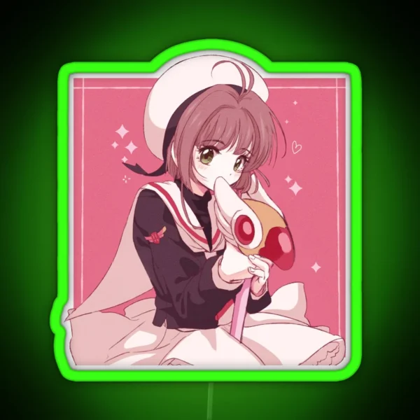 Sakura Kinomoto The Cute Cardcaptor Led RGB Neon Sign