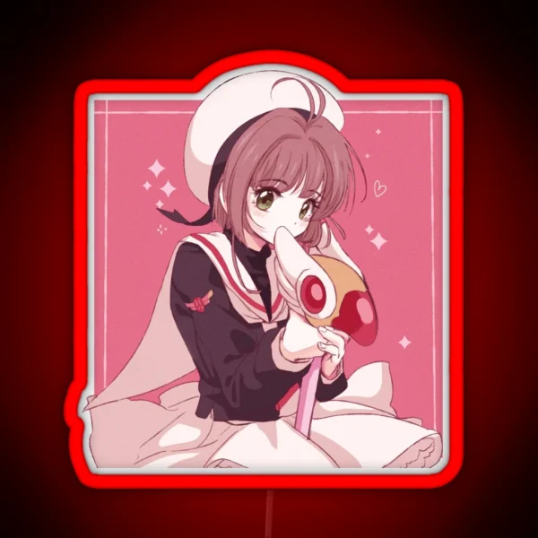 Sakura Kinomoto The Cute Cardcaptor Led RGB Neon Sign