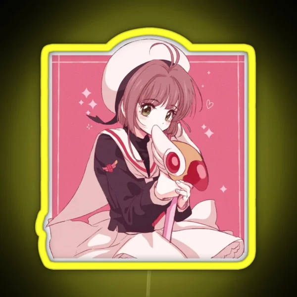 Sakura Kinomoto The Cute Cardcaptor Led RGB Neon Sign