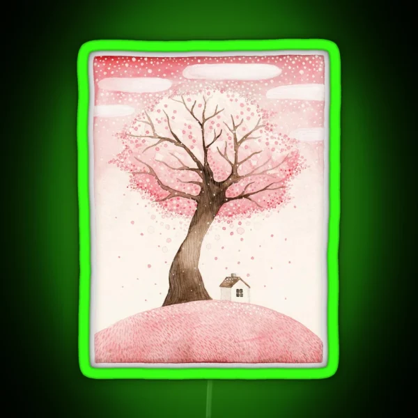 Sakura Snow RGB Neon Sign