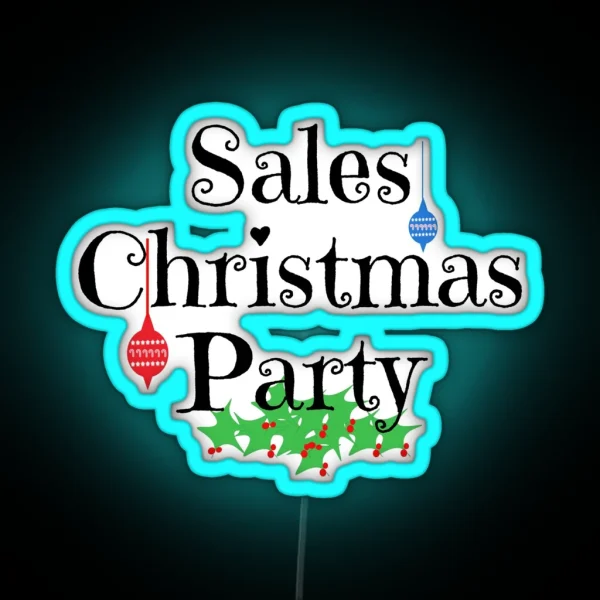 Sales Team Christmas Party RGB Neon Sign