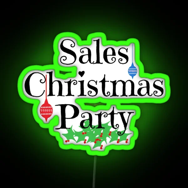 Sales Team Christmas Party RGB Neon Sign