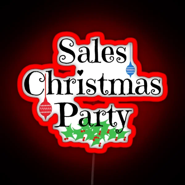 Sales Team Christmas Party RGB Neon Sign