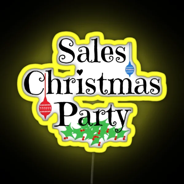 Sales Team Christmas Party RGB Neon Sign