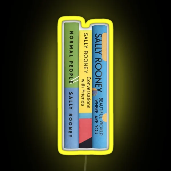 Sally Rooney Book Stack RGB Neon Sign