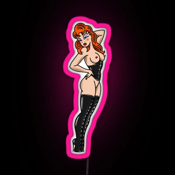 Salty Dog American Traditional Sassy Pinup RGB Neon Sign