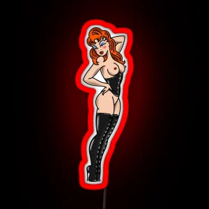 Salty Dog American Traditional Sassy Pinup RGB Neon Sign