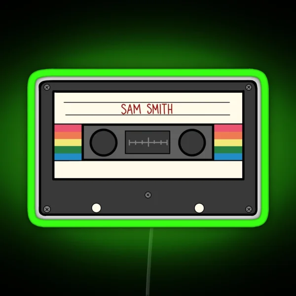 Sam Smith Casette Tape Rainbow RGB Neon Sign