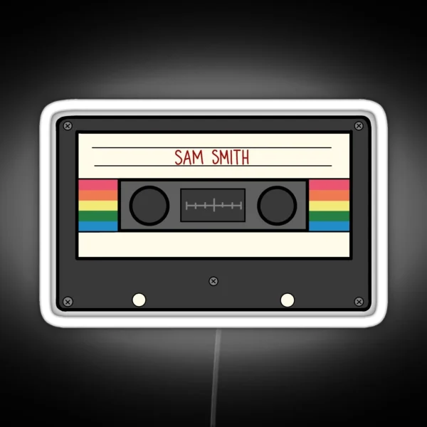 Sam Smith Casette Tape Rainbow RGB Neon Sign