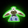 samurai momo avatar last airbender neon sign green
