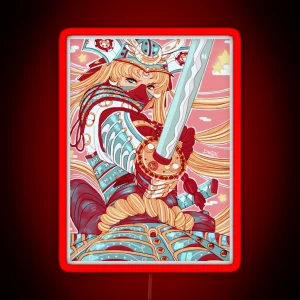 Samurai Moon RGB Neon Sign