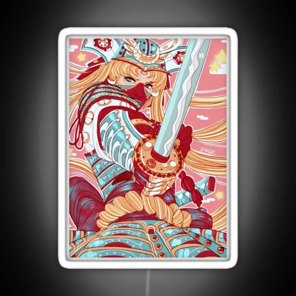 Samurai Moon RGB Neon Sign