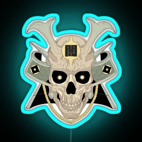 Samurai Skull RGB Neon Sign