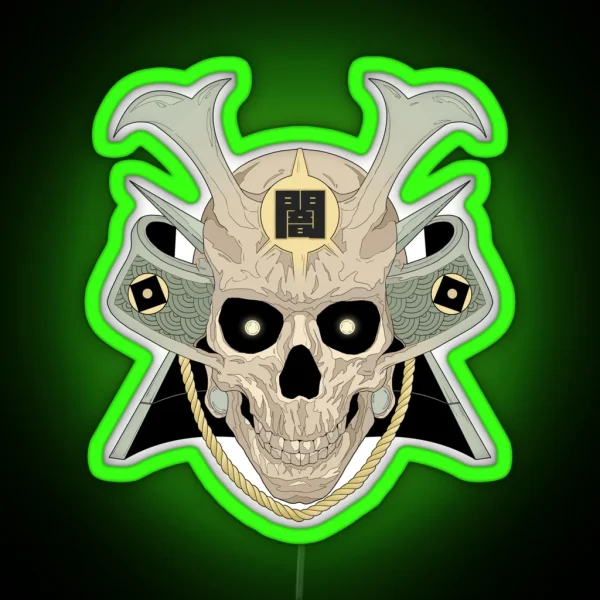 Samurai Skull RGB Neon Sign