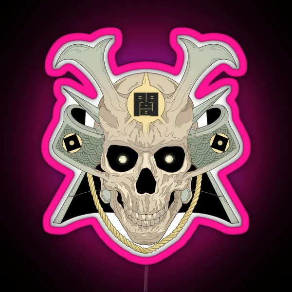 Samurai Skull RGB Neon Sign