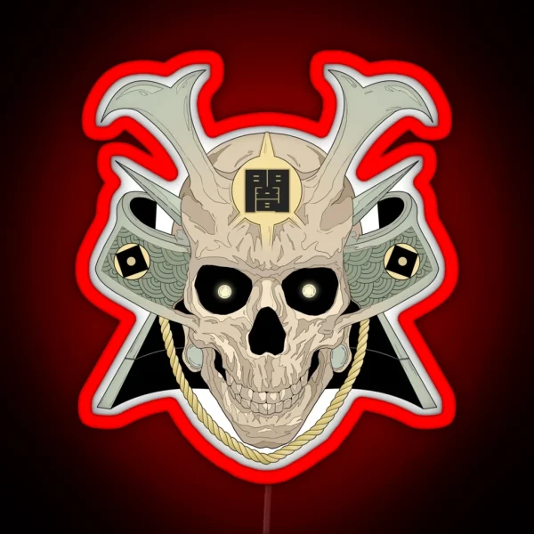 Samurai Skull RGB Neon Sign