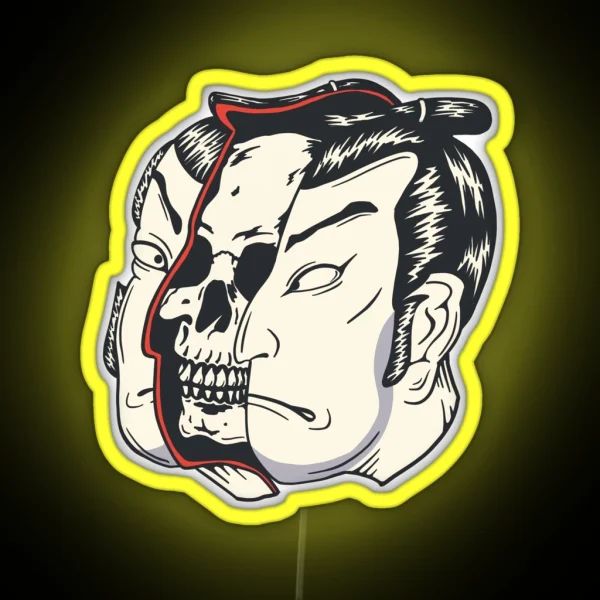 Samurai Skull RGB Neon Sign
