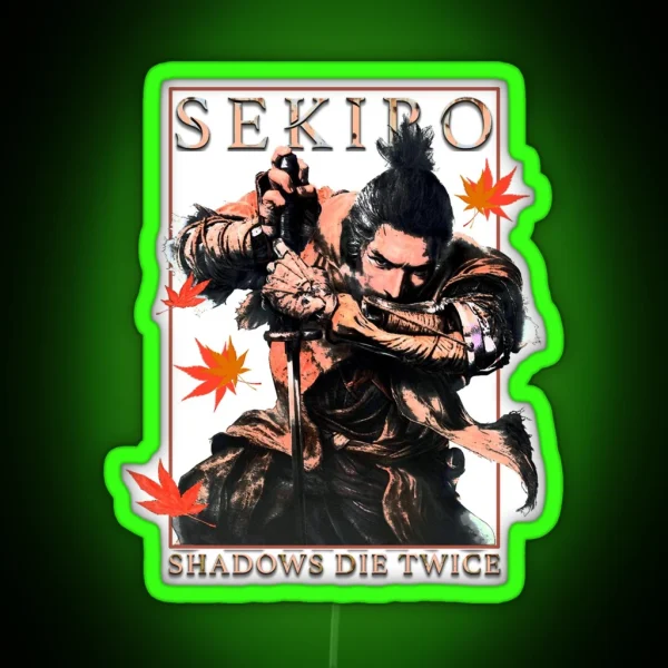 Samurai Video Game Shinobi Sekiro RGB Neon Sign
