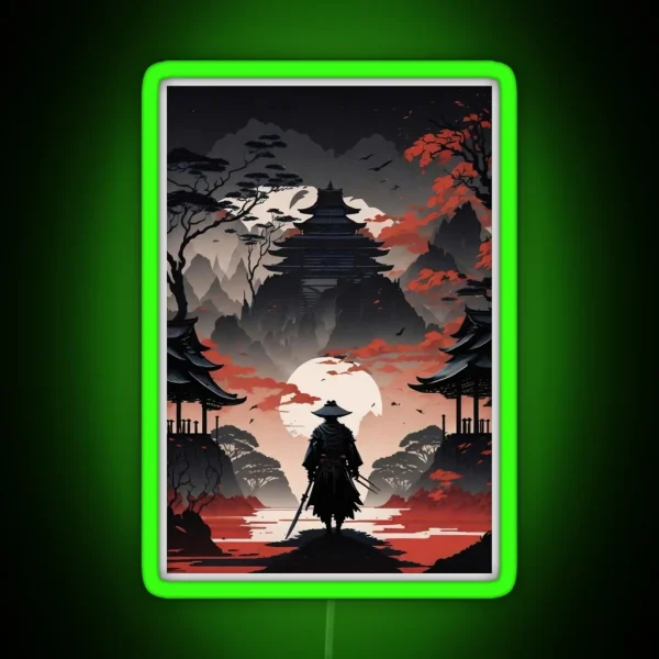 Samurai Warrior RGB Neon Sign