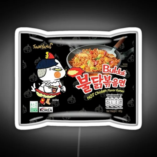 Samyang Hot Chicken Flavor Ramen Noodles Soup Led RGB Neon Sign