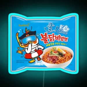 Samyang Hot Chicken Iced Flavor Ramen Soup Led RGB Neon Sign