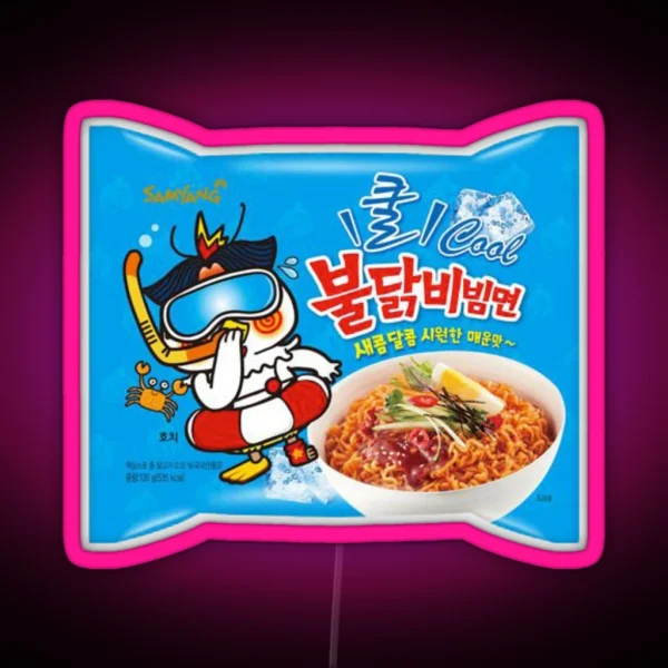 Samyang Hot Chicken Iced Flavor Ramen Soup Led RGB Neon Sign