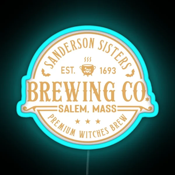 Sanderson Sisters Brewing Co Premium Witches RGB Neon Sign