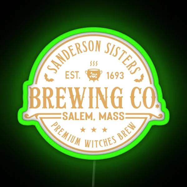 Sanderson Sisters Brewing Co Premium Witches RGB Neon Sign