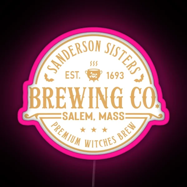Sanderson Sisters Brewing Co Premium Witches RGB Neon Sign