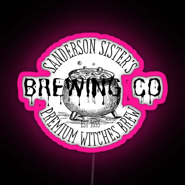 Sanderson Sisters Brewing Co Premium Witches Brew RGB Neon Sign