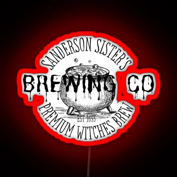 Sanderson Sisters Brewing Co Premium Witches Brew RGB Neon Sign