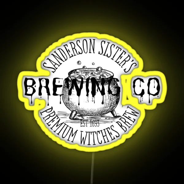 Sanderson Sisters Brewing Co Premium Witches Brew RGB Neon Sign