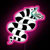 sandworm rgb neon sign with vibrant pink glow