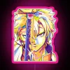 RGB Neon Sign featuring a vibrant pink design of Sanemi Shinazugawa.
