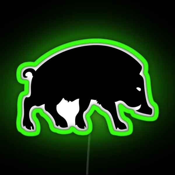 Sanglier Boar Gallic Gaulois Ardennes RGB Neon Sign
