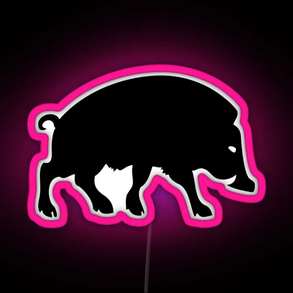 Sanglier Boar Gallic Gaulois Ardennes RGB Neon Sign