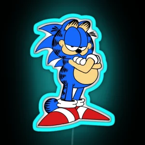 Sanic The Garfield The Cat RGB Neon Sign