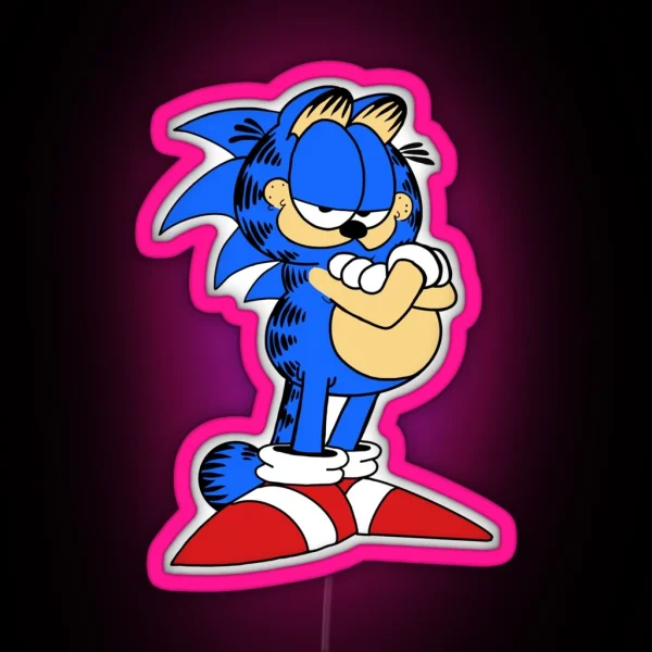 Sanic The Garfield The Cat RGB Neon Sign
