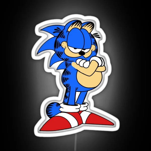 Sanic The Garfield The Cat RGB Neon Sign