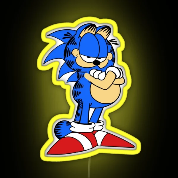 Sanic The Garfield The Cat RGB Neon Sign